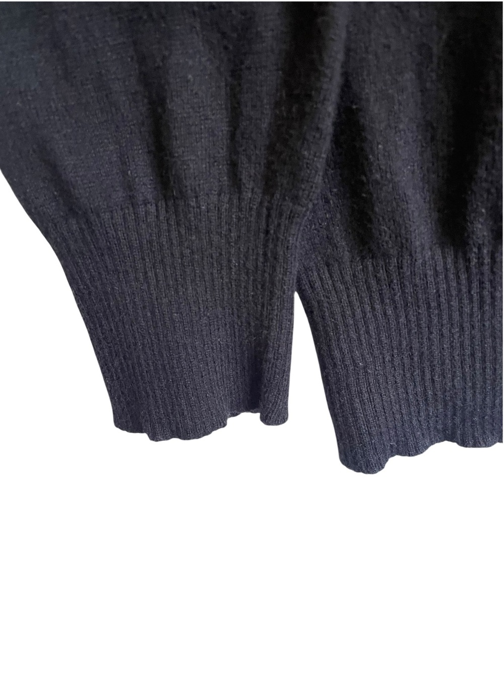Tory Burch Cotton/Cashmere Black V-Neck Button-Front Cardigan Size Large - Picture 4 of 9